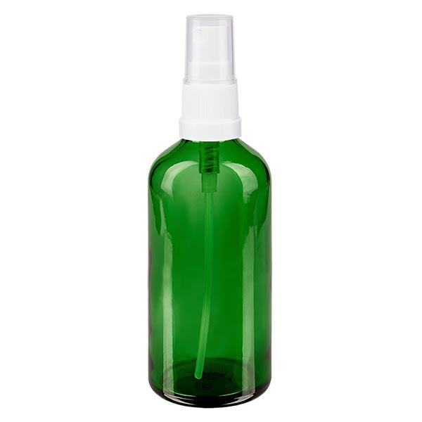 Flacone spray verde 100ml STD bianco/trasp. apoGlas