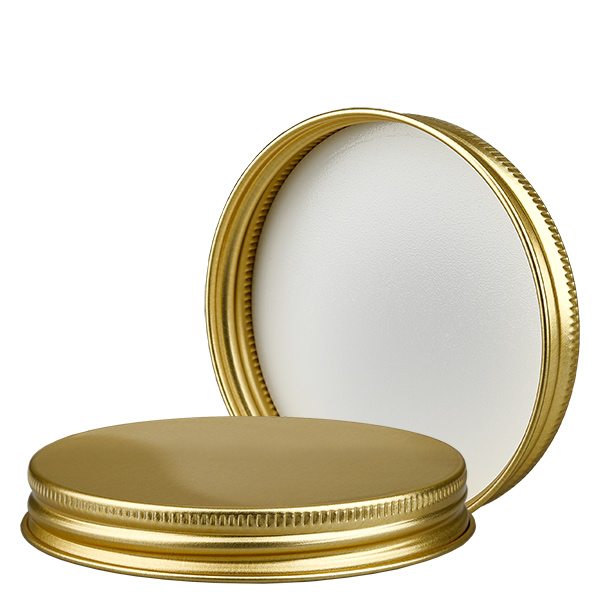 Tappo a vite in metallo oro, filettatura 63mm/R3 ApoGlas