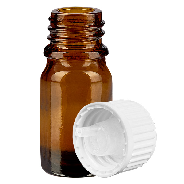 Flacone contagocce da 5 ml 0,9 mm bianco STD BrownLine UT18/5