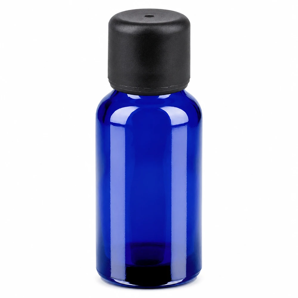 Flacone da 20 ml 6 mm SV nero STD BlueLine UT18/20 Flacone STD BlueLine blu compatto da 20 ml con tappo SV nero per uso mobile