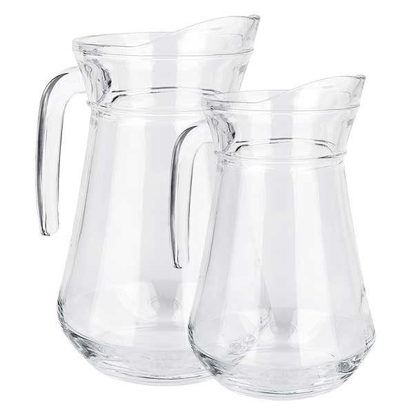 Set di brocche in vetro Francia 1,0 + 1,6 litri Set di brocche in vetro Francia 1,0 + 1,6 litri