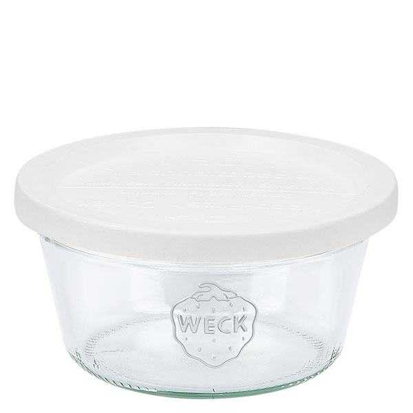 Bicchierini bassi da 290 ml con coperchio salvafreschezza. WECK RR100