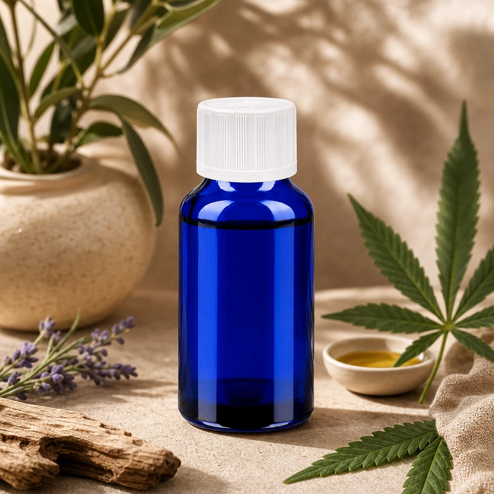 Bottiglia da 20ml 11mm SV w. STD KiSi BlueLine UT18/20 Pratico flacone in vetro da 20 ml con tappo SV ideale per i viaggi e le applicazioni mobili