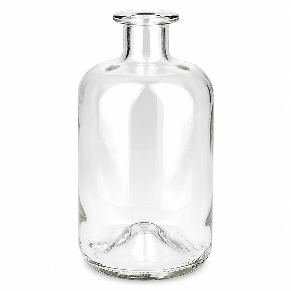 Flacone farmaceutico da 500 ml 500ml Glasflasche "Luna" ohne Verschluss UNiTWIST senza tappo UNiTWIST® Bottiglia da 500 ml in vetro Luna trasparente senza tappo Bottiglia per farmacisti UNiTWIST rotonda con collo stretto