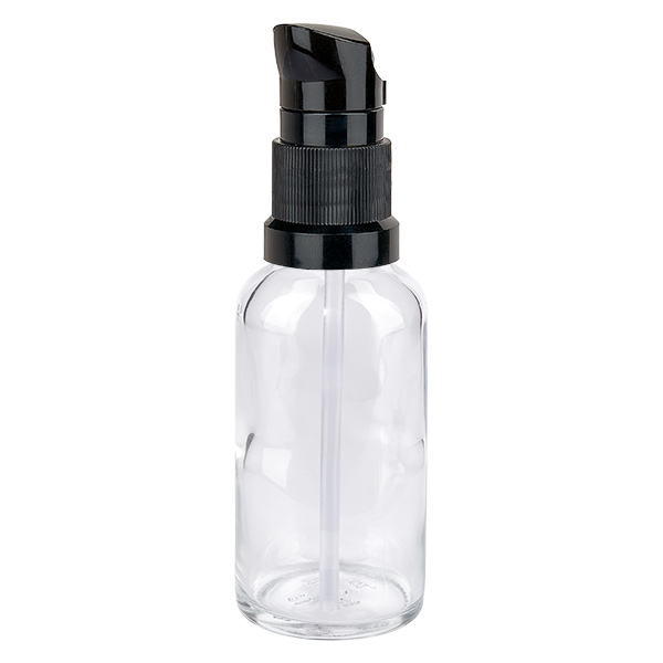 Flacone a pompa da 50 ml nero STD ClearLine UT18/50 Flacone a pompa da 50 ml nero STD ClearLine UT18/50