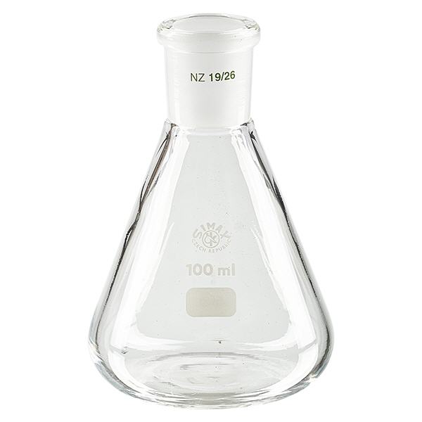 Beuta da 100 ml con giunto standard smerigliato (19/26) Beuta da 100 ml con giunto standard smerigliato (19/26)