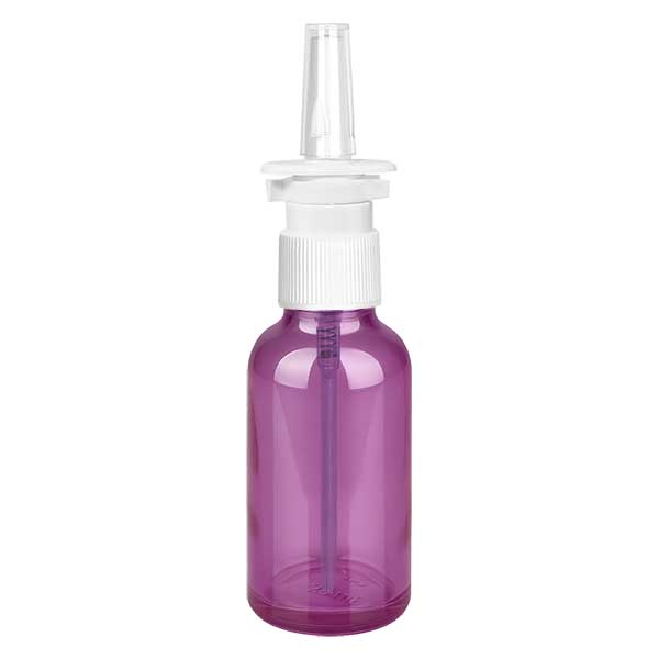 Flacone spray nasale da 30 ml bianco/trasparente standard PurpleLine. UT18/30