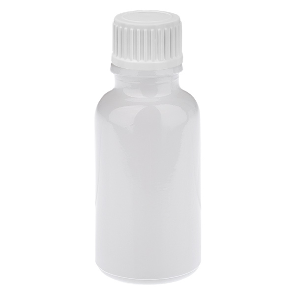 Flacone contagocce da 20 ml con tappo bianco standard da 0,9 mm WhiteLine UT18/20