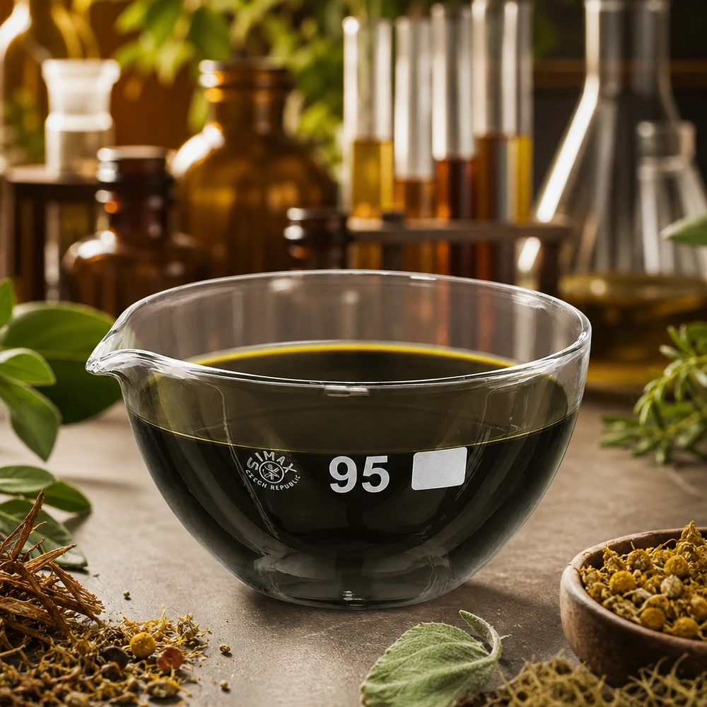 Piatto di evaporazione da 170ml con beccuccio in borosilicato ø95mm Vaschetta di evaporazione da 170 ml resistente agli acidi con pratico beccuccio in vetro speciale