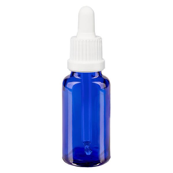 Bottiglia per pipette blu da 20ml OV bianco ApoGlas