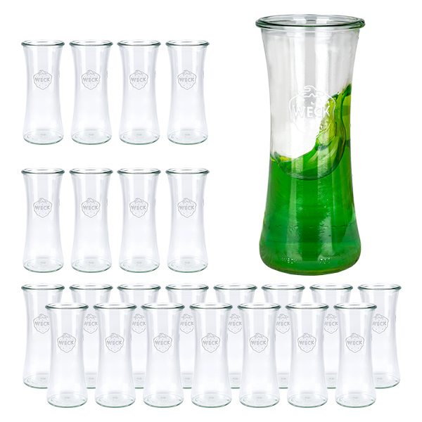 Set di 24 vasetti Weck da 700 ml tondi per gastronomia Set di 24 vasetti Weck da 700 ml tondi per gastronomia