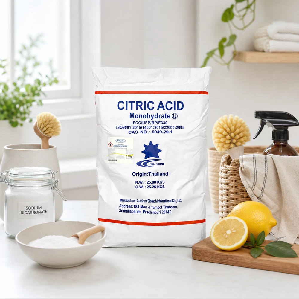 Acido citrico monoidrato di elevata purezza 25 kg in una pratica confezione di stoccaggio per applicazioni professionali