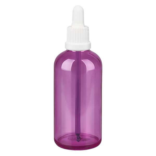 Bottiglia da 100 ml con tappo a vite bianco Originality PurpleLine UT18/100