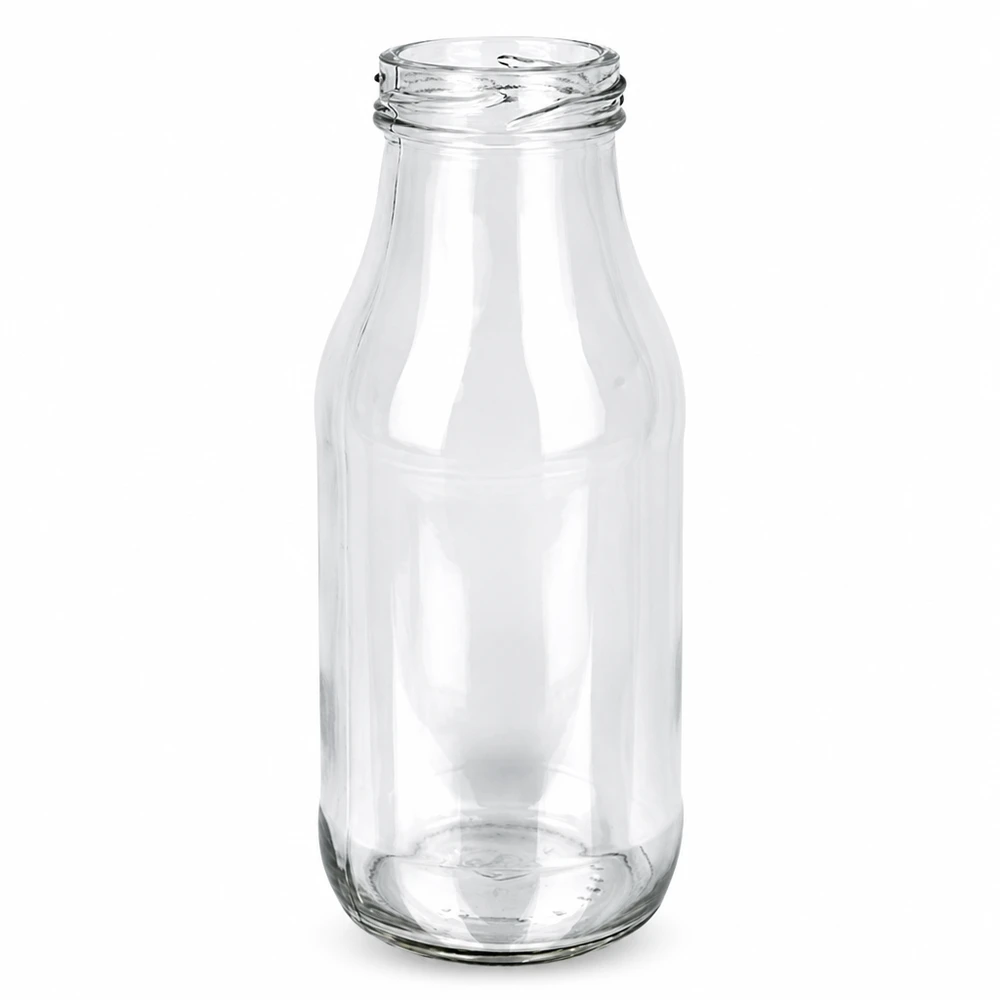 UNiTWIST Bottle263 - Capacità bottiglia 263ml TO43 Bottiglia in vetro UNiTWIST 263ml trasparente con filettatura TO43 senza coperchio per succhi e bevande