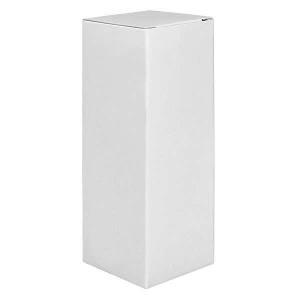 Scatola pieghevole FS3 in cartone bianco, altezza 122 mm Scatola pieghevole FS3 in cartone bianco, altezza 122 mm