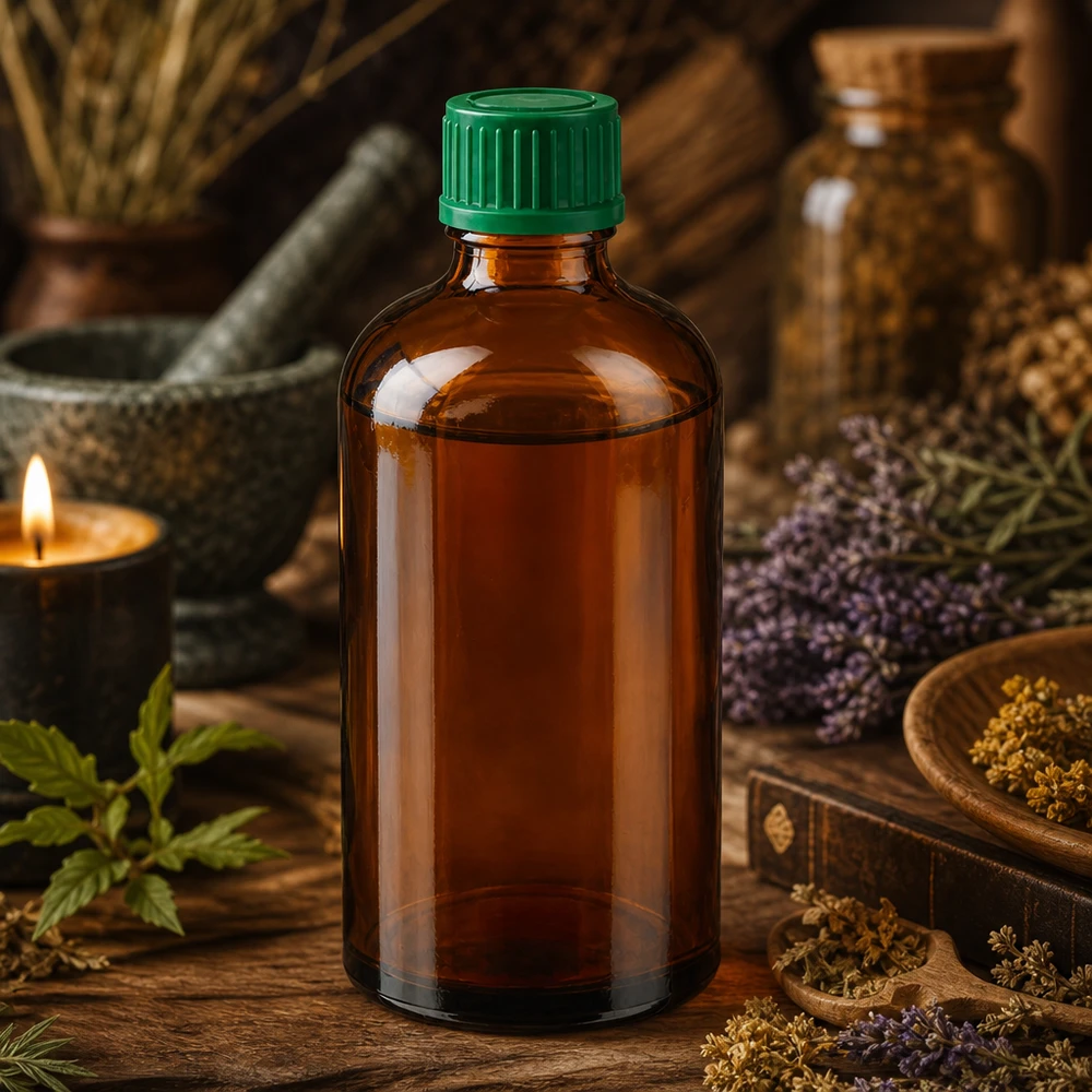 Bottiglia da 100 ml 11 mm SV verde STD BrownLine UT18/100 Flacone da farmacista tradizionale da 100 ml in vetro marrone con tappo verde standard per operatori alternativi