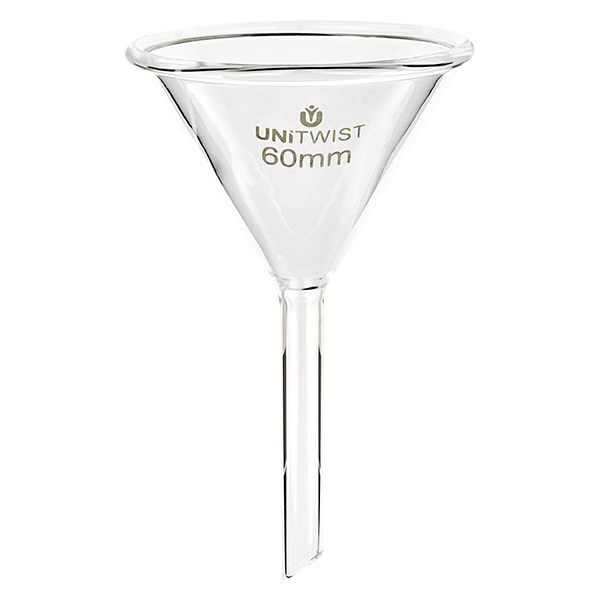 Imbuto in vetro ø60mm borosilicato UNiTWIST