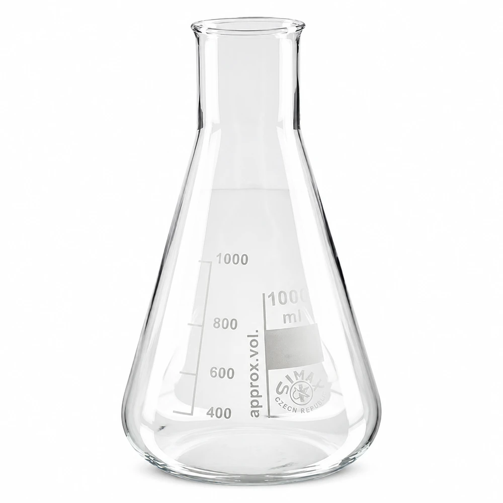 Beuta da 200 ml a collo largo Pallone da laboratorio compatto da 200 ml con forma conica e ampia apertura per una manipolazione sicura