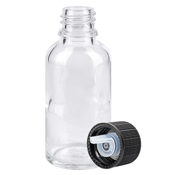 Flacone contagocce da 30 ml 1 mm nero STD ClearL. UT18/30