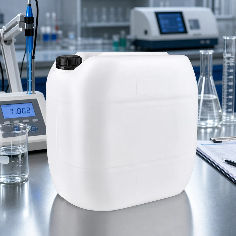 Tanica da 30 litri adatta al contatto con gli alimenti, con tappo a vite, per la conservazione igienica dei liquidi