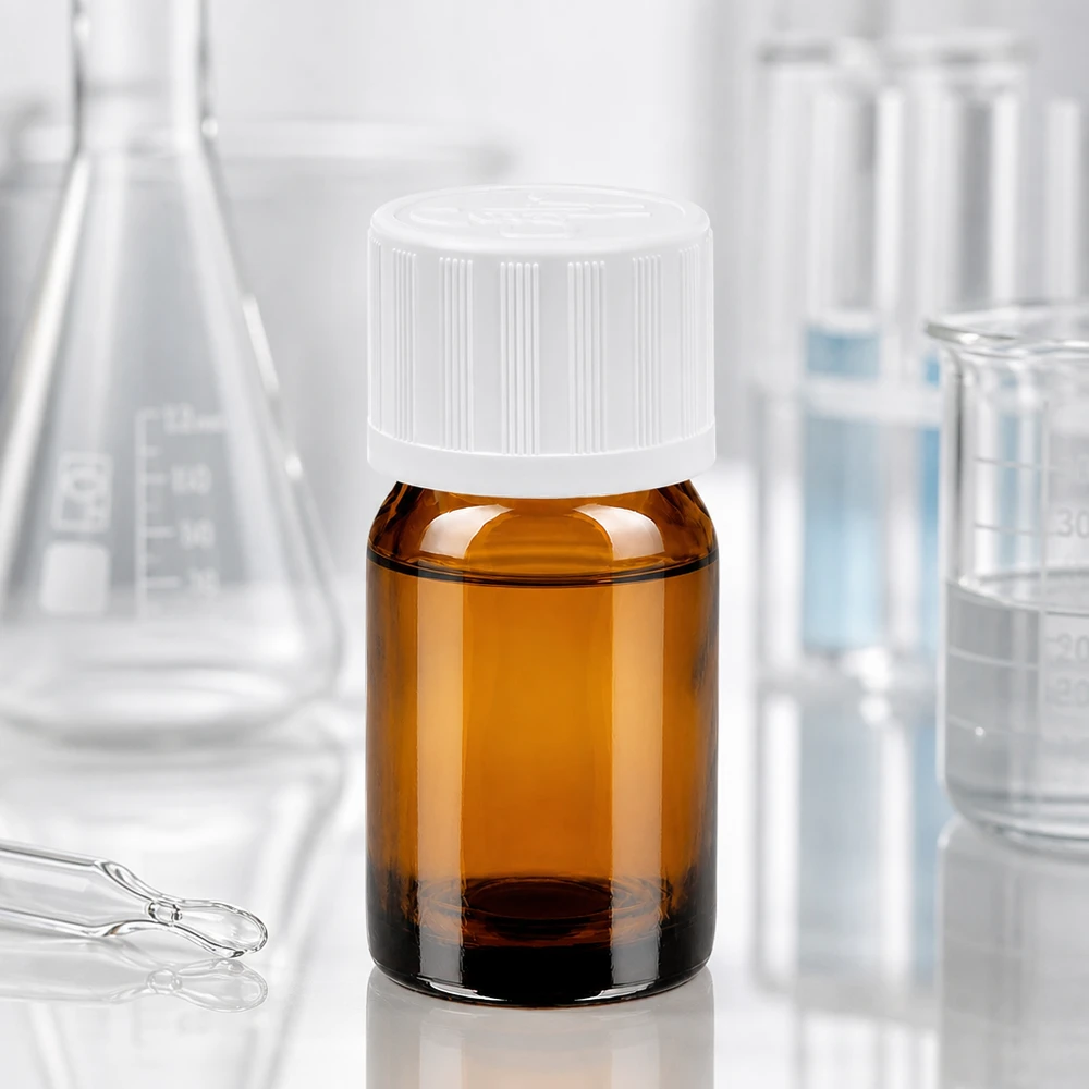 Bottiglia da 5ml 11mm SV w. STD KiSi BrownLine UT18/5 Bottiglia da laboratorio di alta qualità da 5 ml in vetro ambrato con filettatura precisa da 11 mm per applicazioni scientifiche