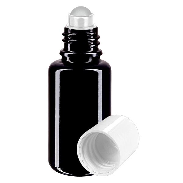 Flacone farmacia viol. 20ml tappo roll-on bianco Flacone farmacia viol. 20ml tappo roll-on bianco