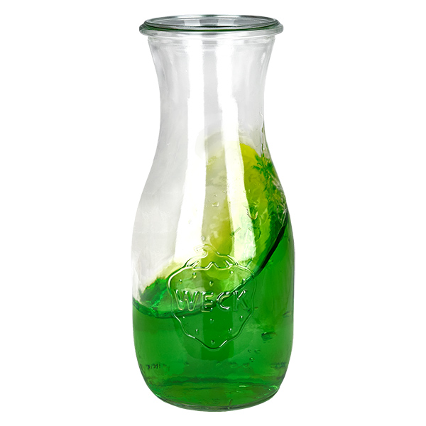 Set di 24 bicchieri Weck da 530 ml: bottiglia di succo di frutta.