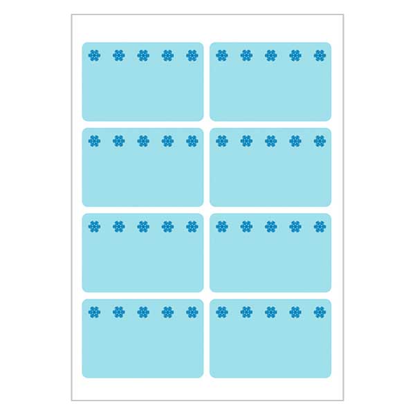 Etichette per congelatore blu (48 adesivi) 26x40 mm Etichette per congelatore blu (48 adesivi) 26x40 mm