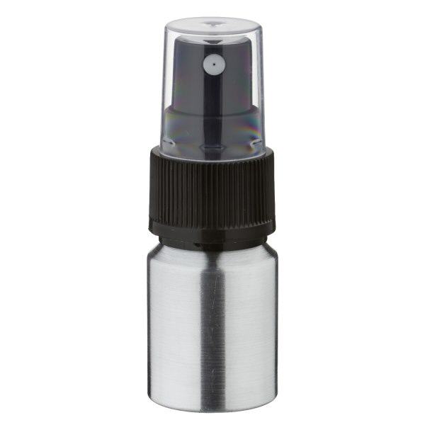 Flacone da 10 ml in alluminio lucido con atomizzatore