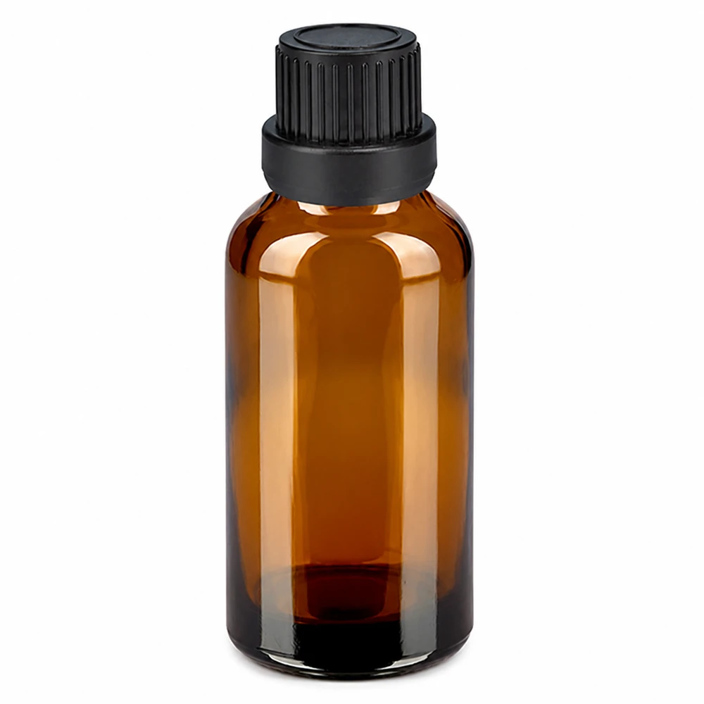 Bottiglia da 30ml 11mm SV nero OV BrownLine UT18/30 Flacone contagocce compatto da 30 ml in marrone per un dosaggio preciso dei liquidi