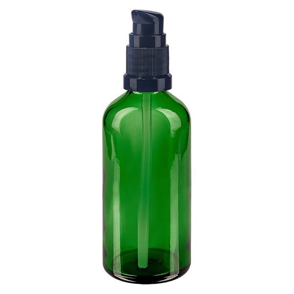 Flacone a pompa verde 100ml STD nero ApoGlas