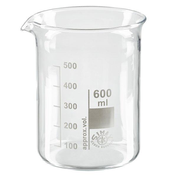 Bicchiere 600ml in vetro borosilicato, forma bassa