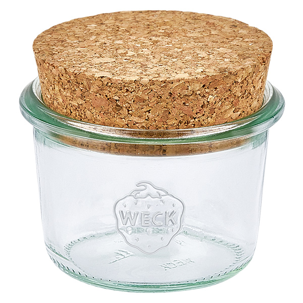 Bicchieri da 80ml WECK RR60 con tappo in sughero naturale