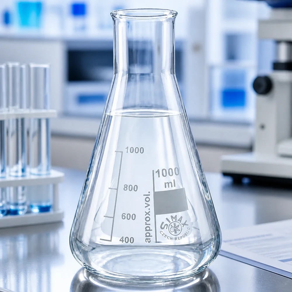 Beuta da 100 ml a collo largo Pallone volumetrico graduato da 100 ml di forma conica con collo largo per la tecnologia di laboratorio professionale