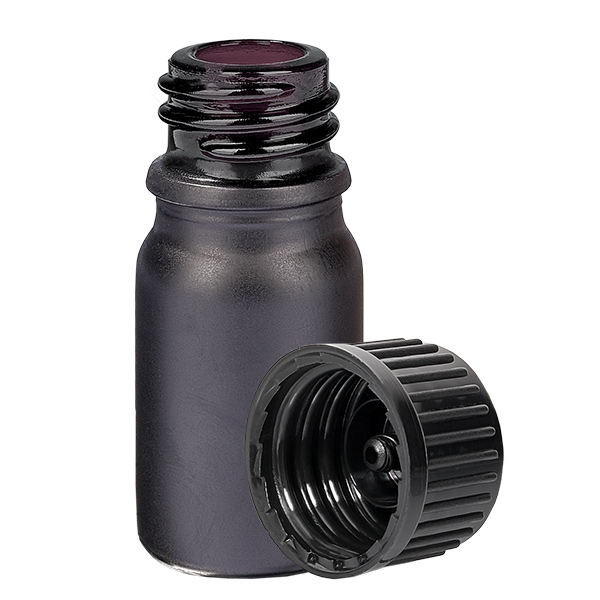 Bottiglia da 5ml 11mm SV nero STD BlackLine UT18/5