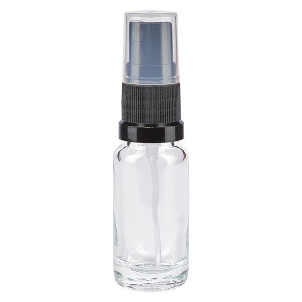 Flacone spray trasparente da 10 ml. STD nero/trasparente ApoGlas