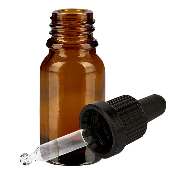 Flacone per pipette da 10 ml nero OV BrownLine UT18/10