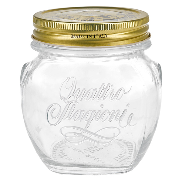 Barattolo rotondo "Quattro Stagioni" da 300 ml con coperchio