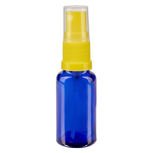 Flacone spray blu da 20ml STD giallo/trasparente in vetro da farmacia