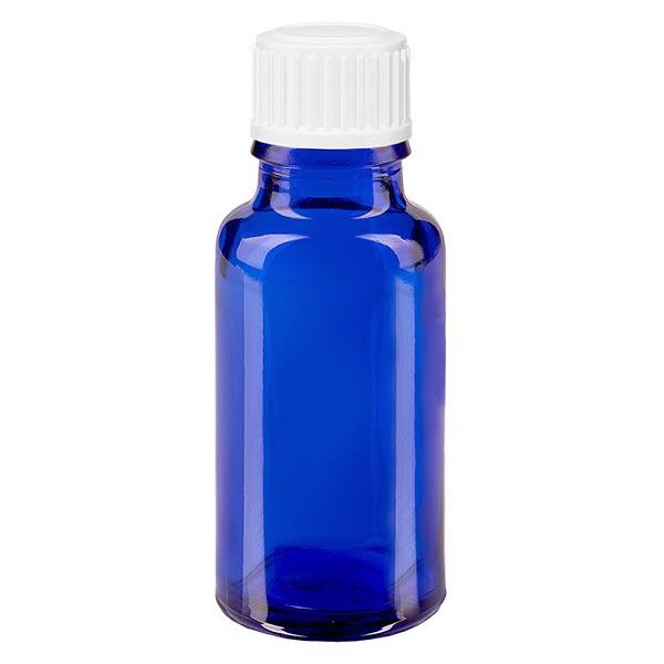 Flacone da 20ml blu (Glo.) GR STD bianco/3mm ApoGlas