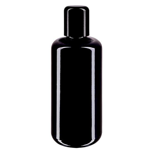 Bottiglia farmacia viol. 200ml tappo a vite nero sigillo St