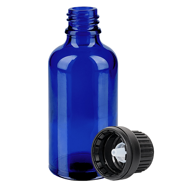 Flacone contagocce da 50 ml 2 mm nero OV BlueL. UT18/50