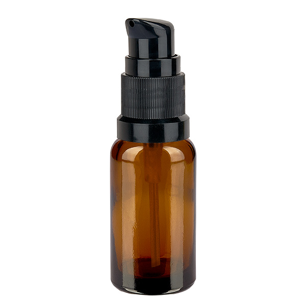 Flacone a pompa da 20 ml nero STD BrownLine UT18/20