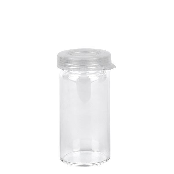Barattolo da tavolo con bordo a rotolo da 5 ml trasparente con coperchio a scatto Barattolo da tavolo con bordo a rotolo da 5 ml trasparente con coperchio a scatto