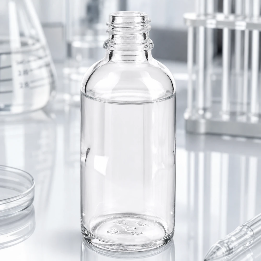 Bottiglia piccola da 50 ml in vetro ApoGlas in qualità di farmacista per un dosaggio preciso dei liquidi