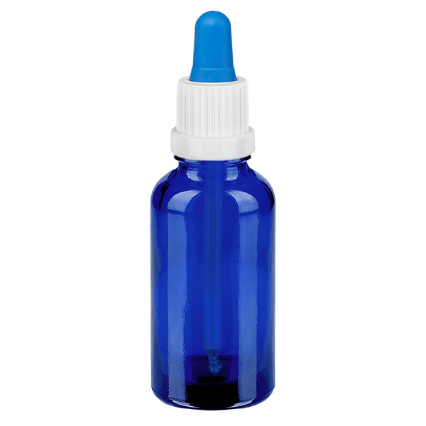 Bottiglia per pipette da 30ml bianco/blu OV BlueL. UT18/30