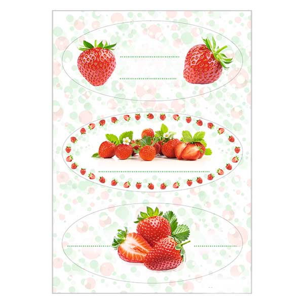 Etichette da cucina "Bacche" (12 adesivi)