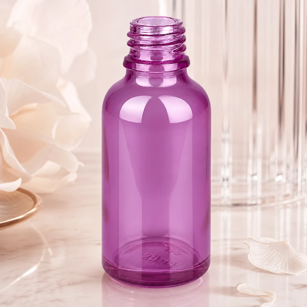 Flacone da 30 ml per farmacia PurpleLine UT18/30 UNiTWIST Bottiglia di vetro riutilizzabile PurpleLine UT18/30 da 30 ml in robusto vetro borosilicato viola
