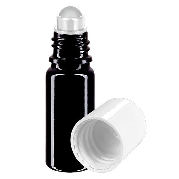 Flacone farmacia viol. 10ml tappo roll-on bianco