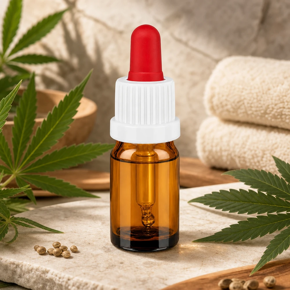 Bottiglia per pipette da 5 ml bianco/rosso OV BrownLine UT18/5 Flacone in vetro di alta qualità da 5 ml con attacco per pipetta in marrone per applicazioni farmaceutiche